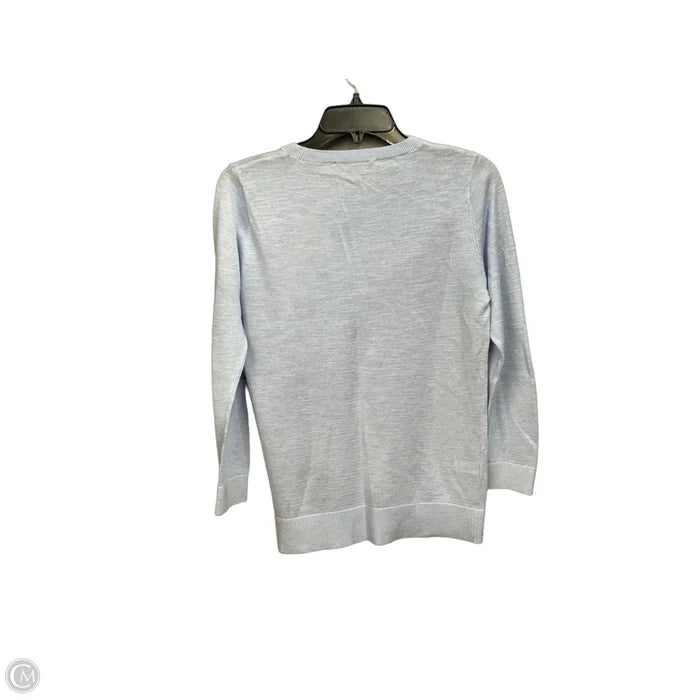 Top Long Sleeve By Loft In Blue & White, Size: Xs