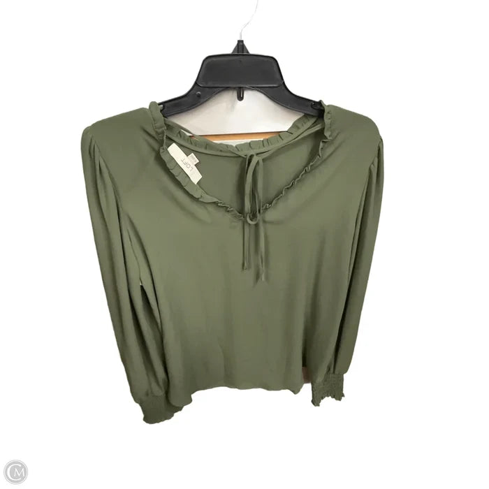 Top Long Sleeve By Loft In Green, Size: Xs
