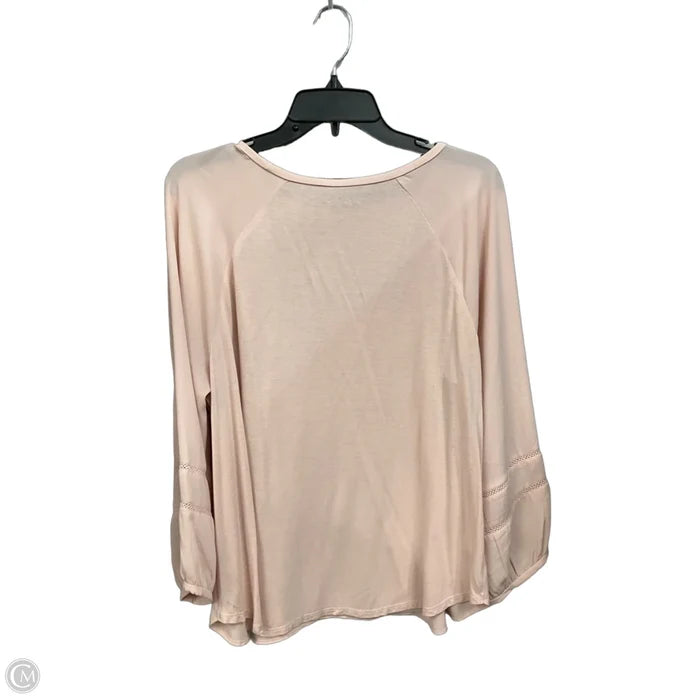 Top Long Sleeve By Loft In Pink, Size: L