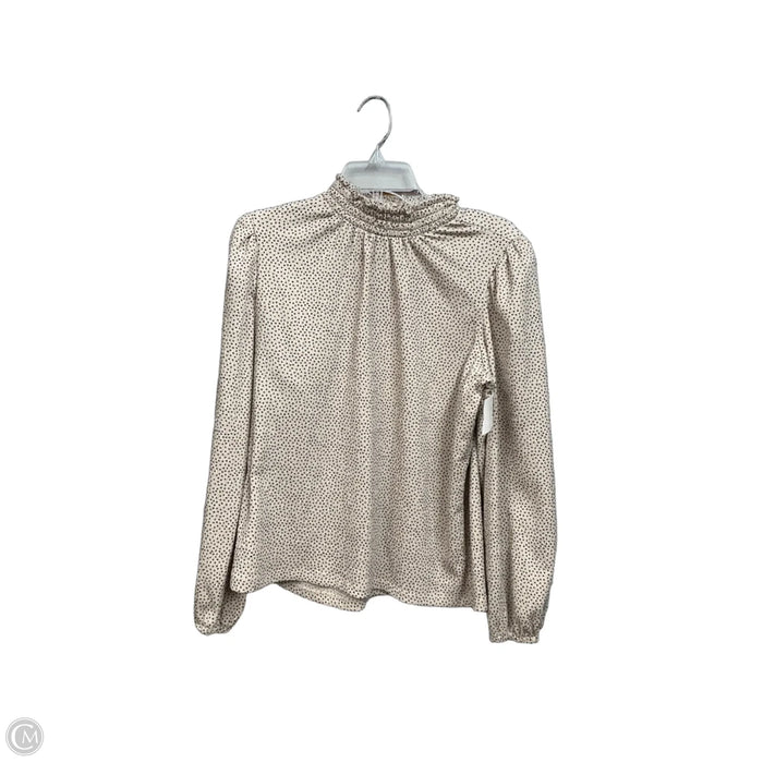 Top Long Sleeve By Loft In Polkadot Pattern, Size: S