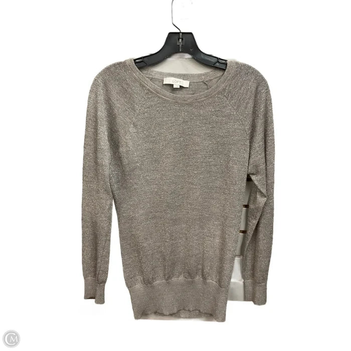 Top Long Sleeve By Loft In Silver, Size: S
