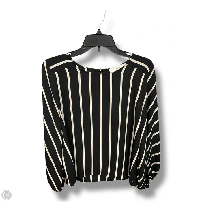 Top Long Sleeve By Loft In Striped Pattern, Size: S