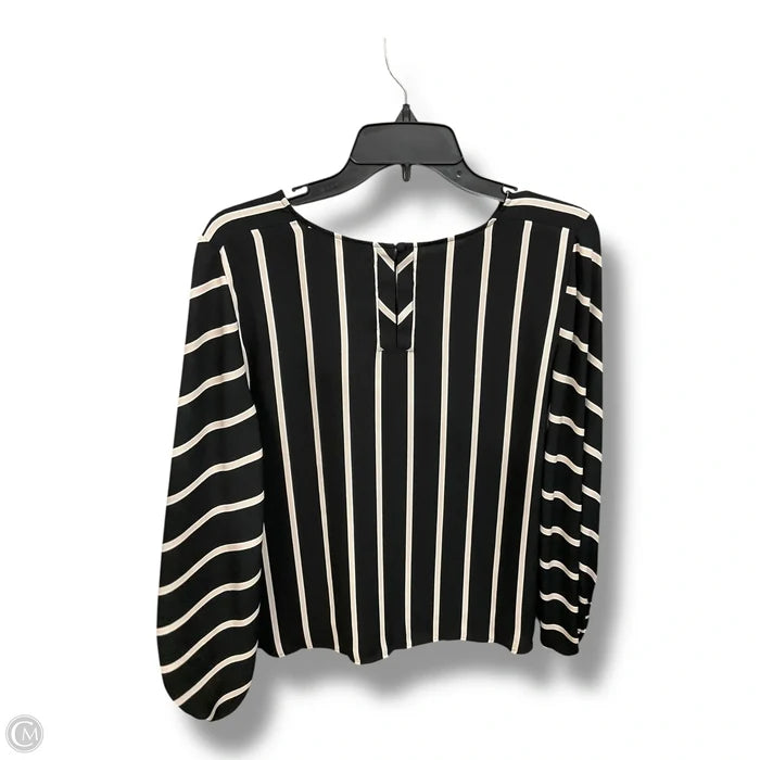 Top Long Sleeve By Loft In Striped Pattern, Size: S