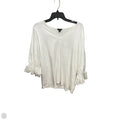 Top Long Sleeve By Loft In White, Size: L