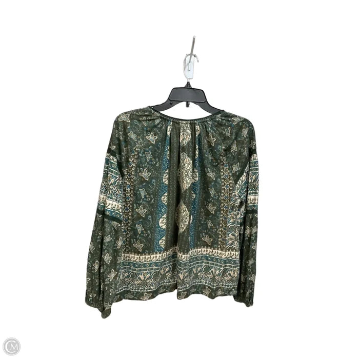 Top Long Sleeve By Lucky Brand In Green, Size: L