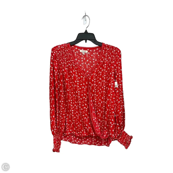 Top Long Sleeve By Max Studio In Floral Print, Size: M