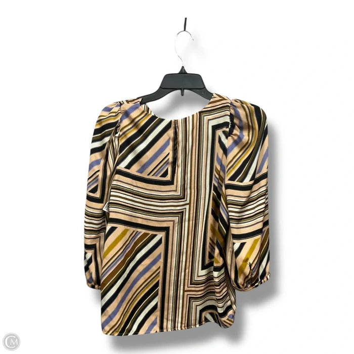 Top Long Sleeve By Mng In Striped Pattern, Size: S
