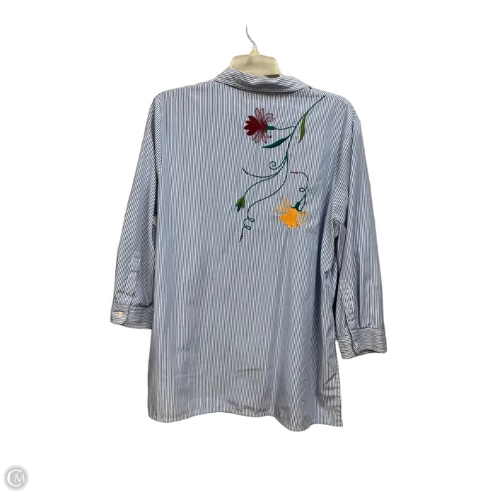 Top Long Sleeve By Peck And Peck In Floral Print, Size: Xl