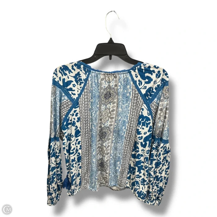 Top Long Sleeve By Rachel Zoe In Paisley Print, Size: L