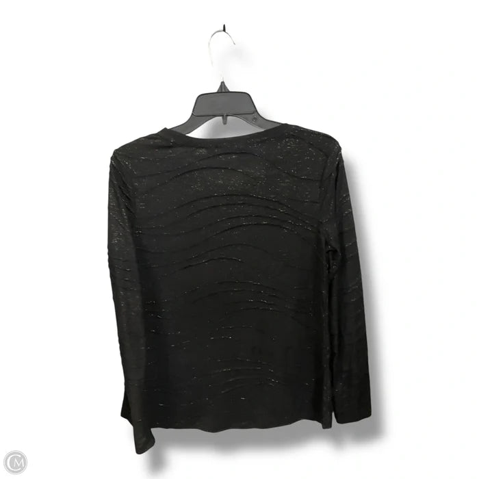 Top Long Sleeve By Simply Vera In Black & Gold, Size: M