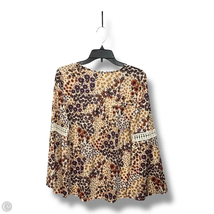 Top Long Sleeve By Style And Company In Floral Print, Size: Xs