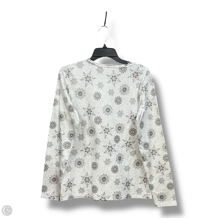 Top Long Sleeve By Talbots In Grey, Size: M