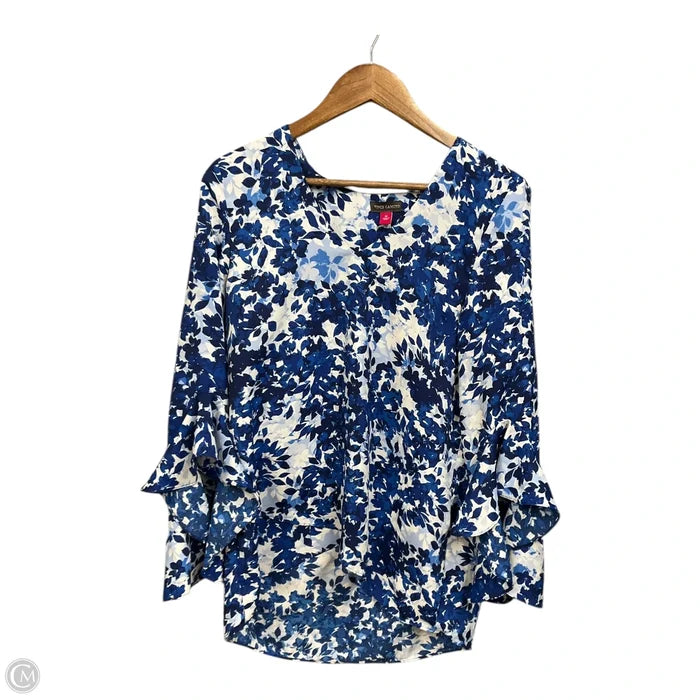 Top Long Sleeve By Vince Camuto In Floral Print, Size: M