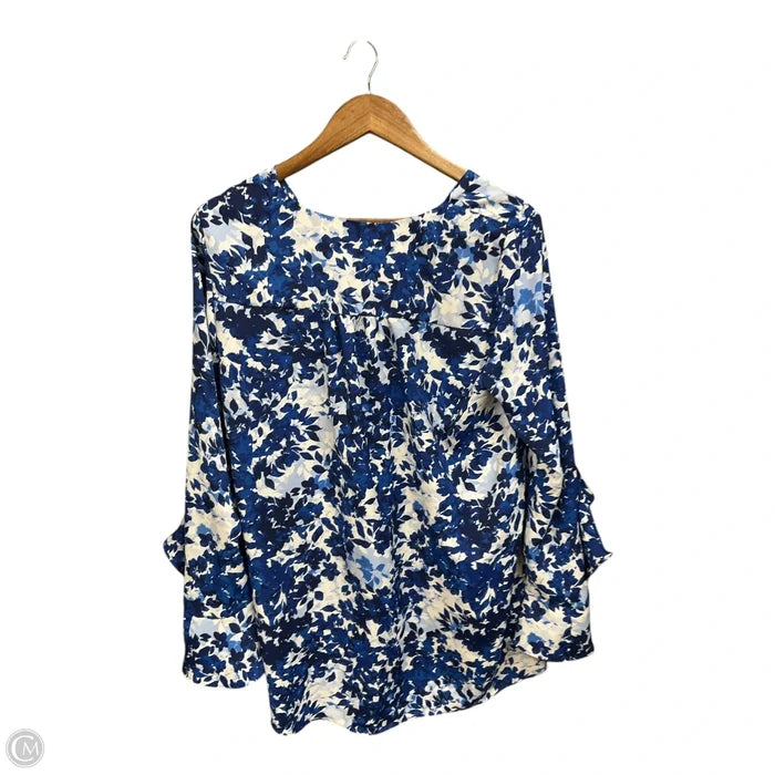 Top Long Sleeve By Vince Camuto In Floral Print, Size: M