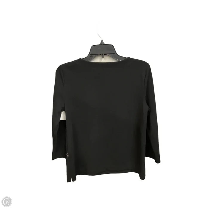 Top Long Sleeve Designer By Karl Lagerfeld In Black, Size: S