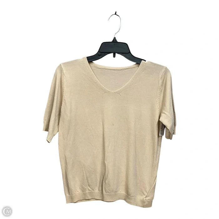 Top Short Sleeve Basic By Clothes Mentor In Cream, Size: S