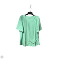 Top Short Sleeve Basic By Denim And Company In Green, Size: 1x