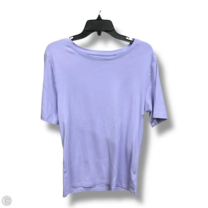 Top Short Sleeve Basic By Gap In Purple, Size: Xl