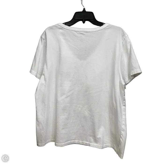 Top Short Sleeve Basic By Gap In White, Size: Xl