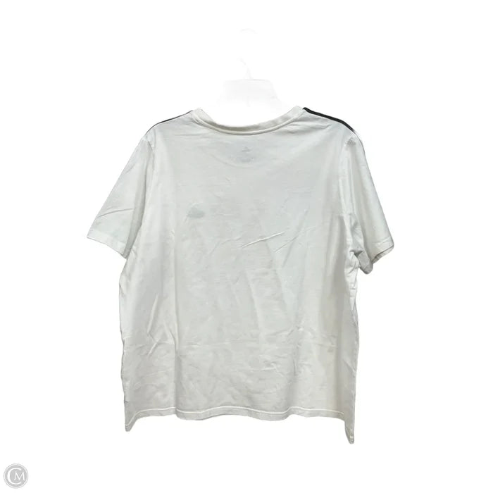 Top Short Sleeve Basic By Adidas In Black & White, Size: 1x