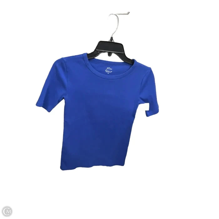 Top Short Sleeve Basic By J. Crew In Blue, Size: Xs