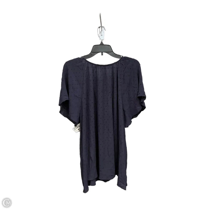 Top Short Sleeve Basic By Lane Bryant In Navy, Size: 3x