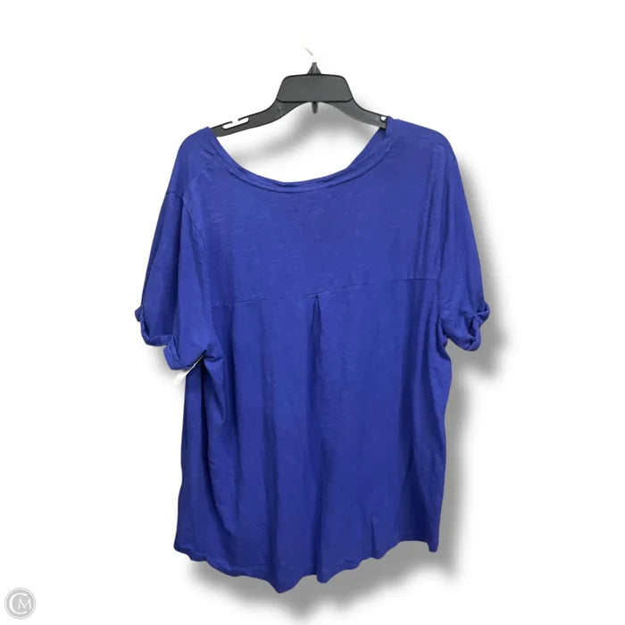 Top Short Sleeve Basic By Style And Company In Blue, Size: 3x