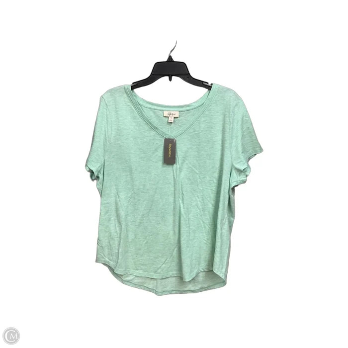 Top Short Sleeve Basic By Style And Company In Green, Size: Xxl