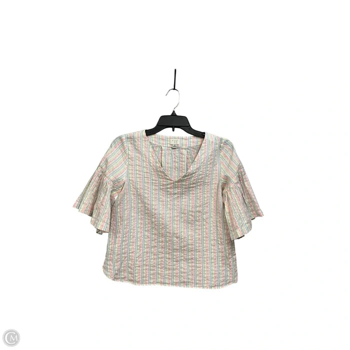 Top Short Sleeve By A New Day In Striped Pattern, Size: Xs