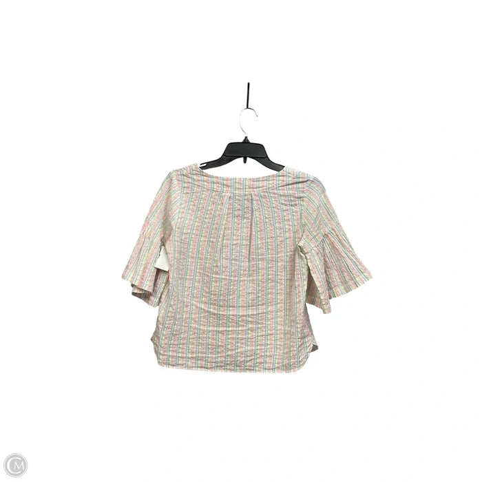 Top Short Sleeve By A New Day In Striped Pattern, Size: Xs