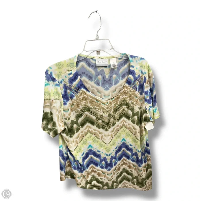 Top Short Sleeve By Alfred Dunner In Green, Size: Lp