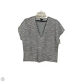 Top Short Sleeve By Ann Taylor In Grey, Size: M