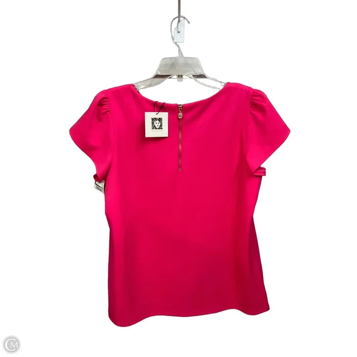 Top Short Sleeve By Anne Klein In Pink, Size: L