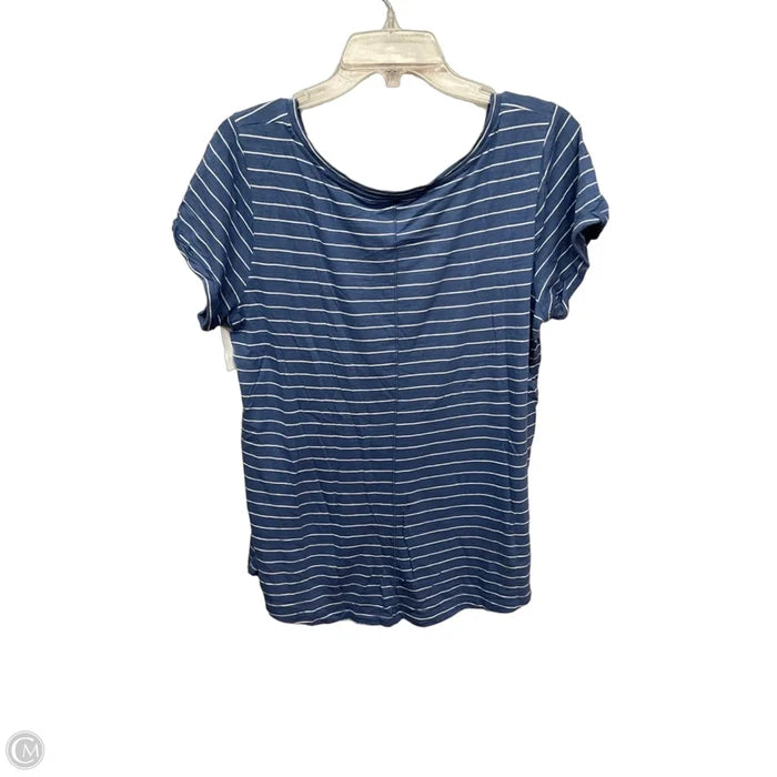 Top Short Sleeve By Banana Republic In Striped Pattern, Size: Xl
