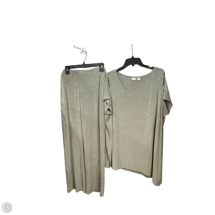 Top Short Sleeve By Chicos In Green, Size: 4x