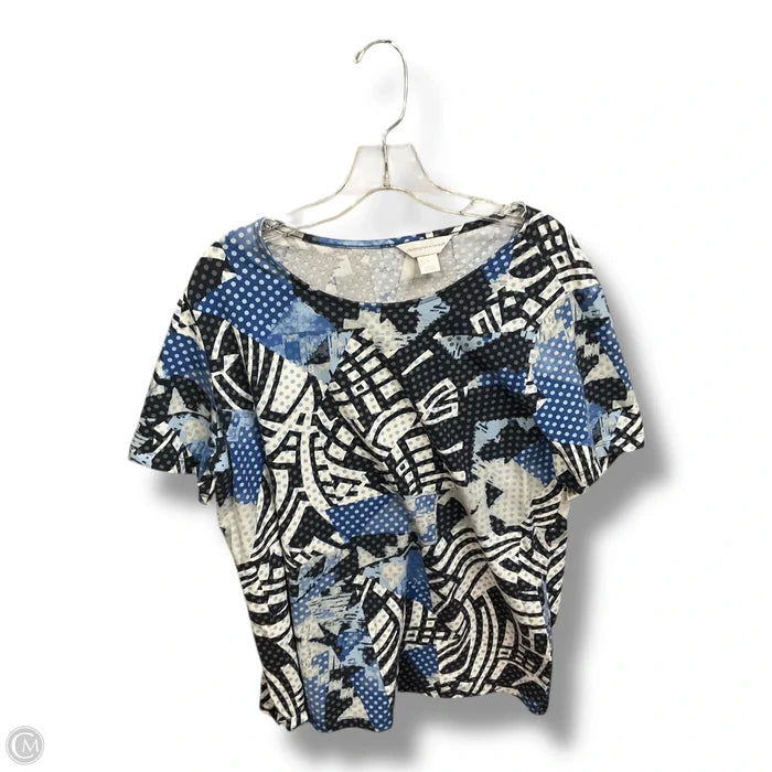 Top Short Sleeve By Christopher And Banks In Blue, Size: Xl