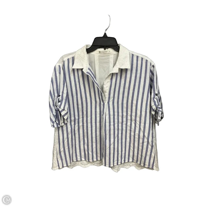Top Short Sleeve By Cmc In Striped Pattern, Size: S