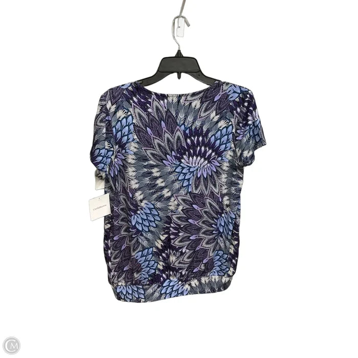 Top Short Sleeve By Croft And Barrow In Blue, Size: L
