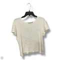 Top Short Sleeve By Croft And Barrow In Cream, Size: L