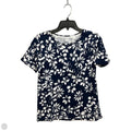 Top Short Sleeve By Croft And Barrow In Floral Print, Size: M