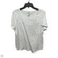 Top Short Sleeve By Croft And Barrow In White, Size: L