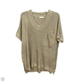 Top Short Sleeve By Easel In Tan, Size: M