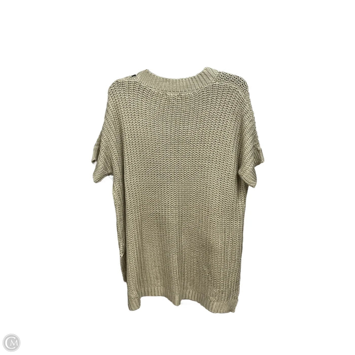 Top Short Sleeve By Easel In Tan, Size: M