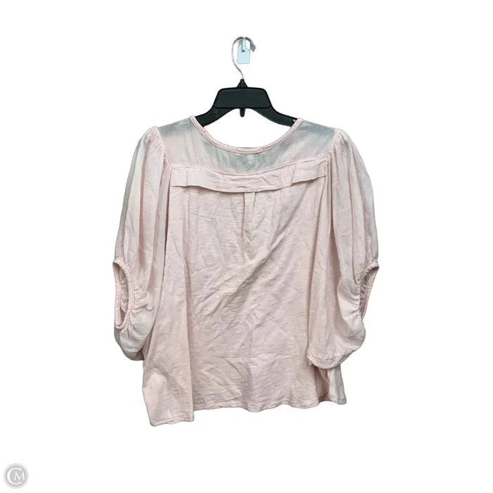 Top Short Sleeve By Eri + Ali In Pink, Size: M