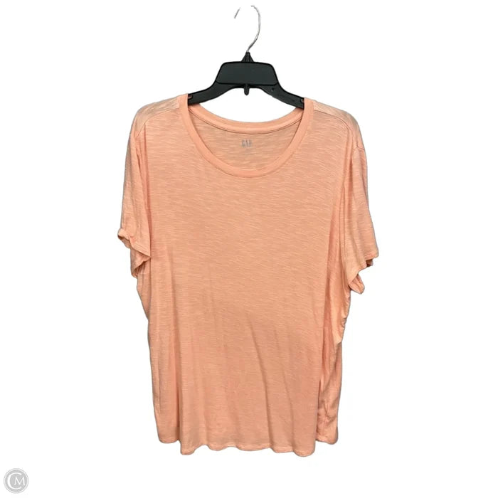 Top Short Sleeve By Gap In Peach, Size: Xxl