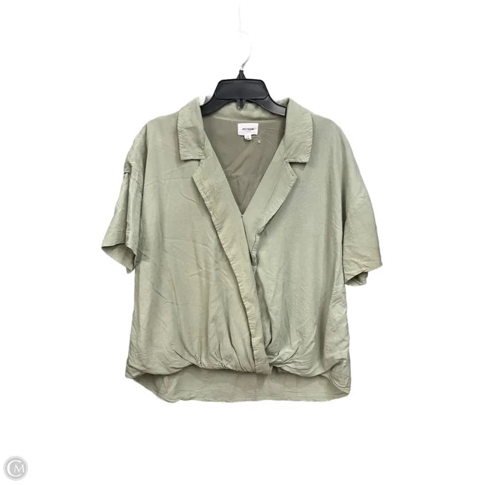 Top Short Sleeve By Heyson In Green, Size: 1x