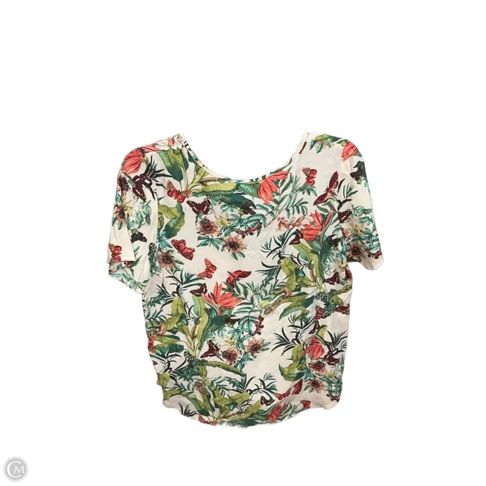 Top Short Sleeve By H&m In Floral Print, Size: S