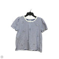 Top Short Sleeve By Jane And Delancey In Blue & White, Size: L