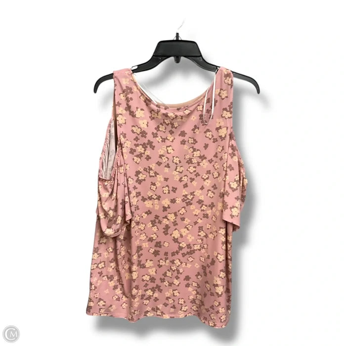 Top Short Sleeve By Kaleigh In Floral Print, Size: 2x