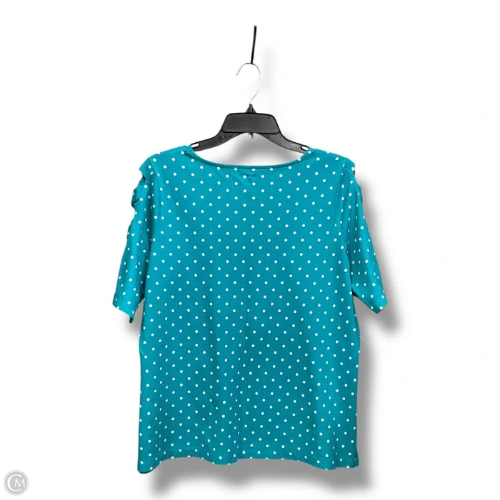 Top Short Sleeve By Kim Rogers In Polkadot Pattern, Size: Xl